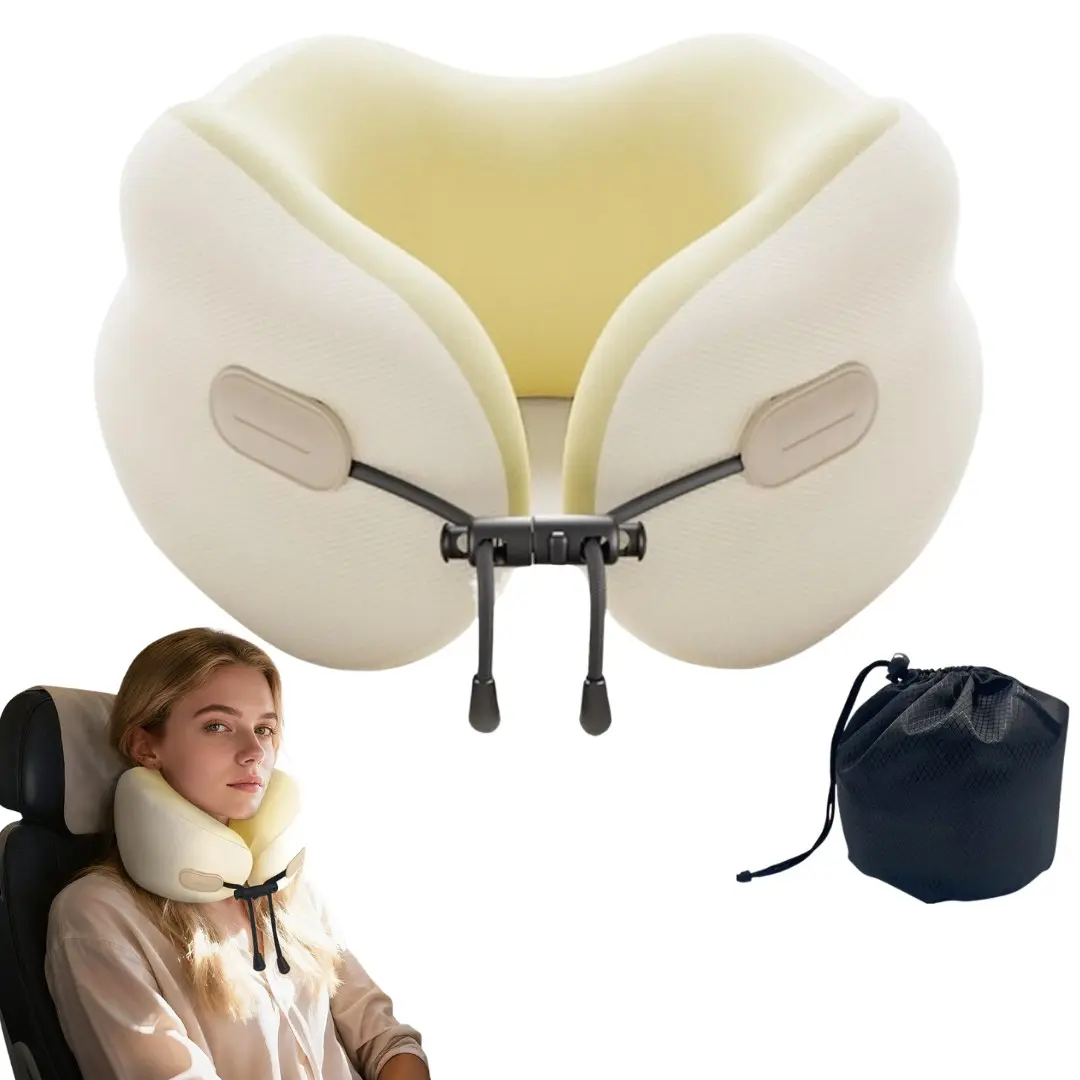 Portable U-Shaped Travel Pillow Sleeping Pillows Office Nap Pillow Car Airplane Neck Cushion Ergonomic Head Support, Memory Foam U-Shaped Pillow Can Be Used As Neck Cervical Spine Protection Support,Airplane Pillow for Traveling U-Shaped Pillow