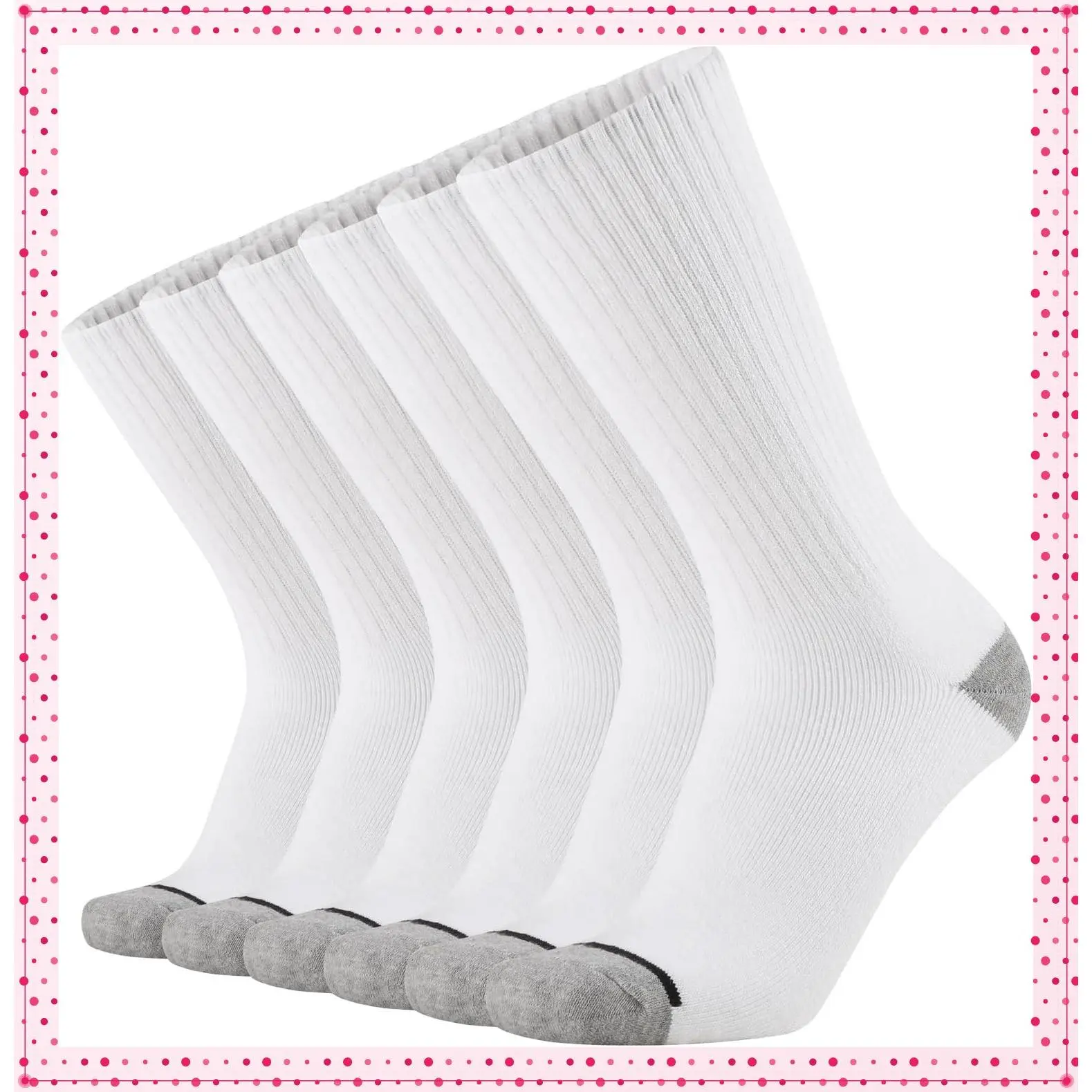 Men's Full Cushion Crew Work Socks – Heavy Duty Durable Boot Socks with Thick Padding, Moisture Wicking, Odor Control, Breathable, Soft Comfort, Anti-Blister for Sports, Exercise, Training & BasketballGift