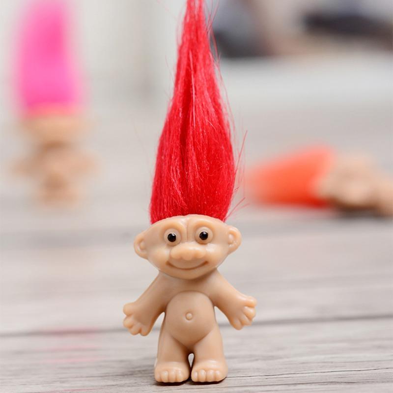 Troll Doll Toy Doll Injection Molded Doll Vintage Home Furnishings Cute Mini Collection