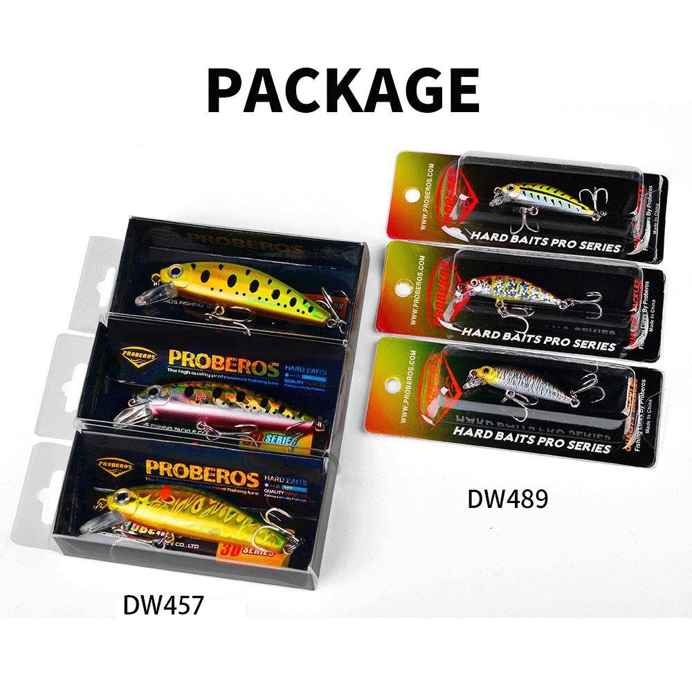 Minnow Sinking Fishing Lure 8cm 11g & 4.5cm 3g Hard Plastic Bionic Lures DW457 DW48 Long Cast Bass Trout Freshwater Fishing Tackle