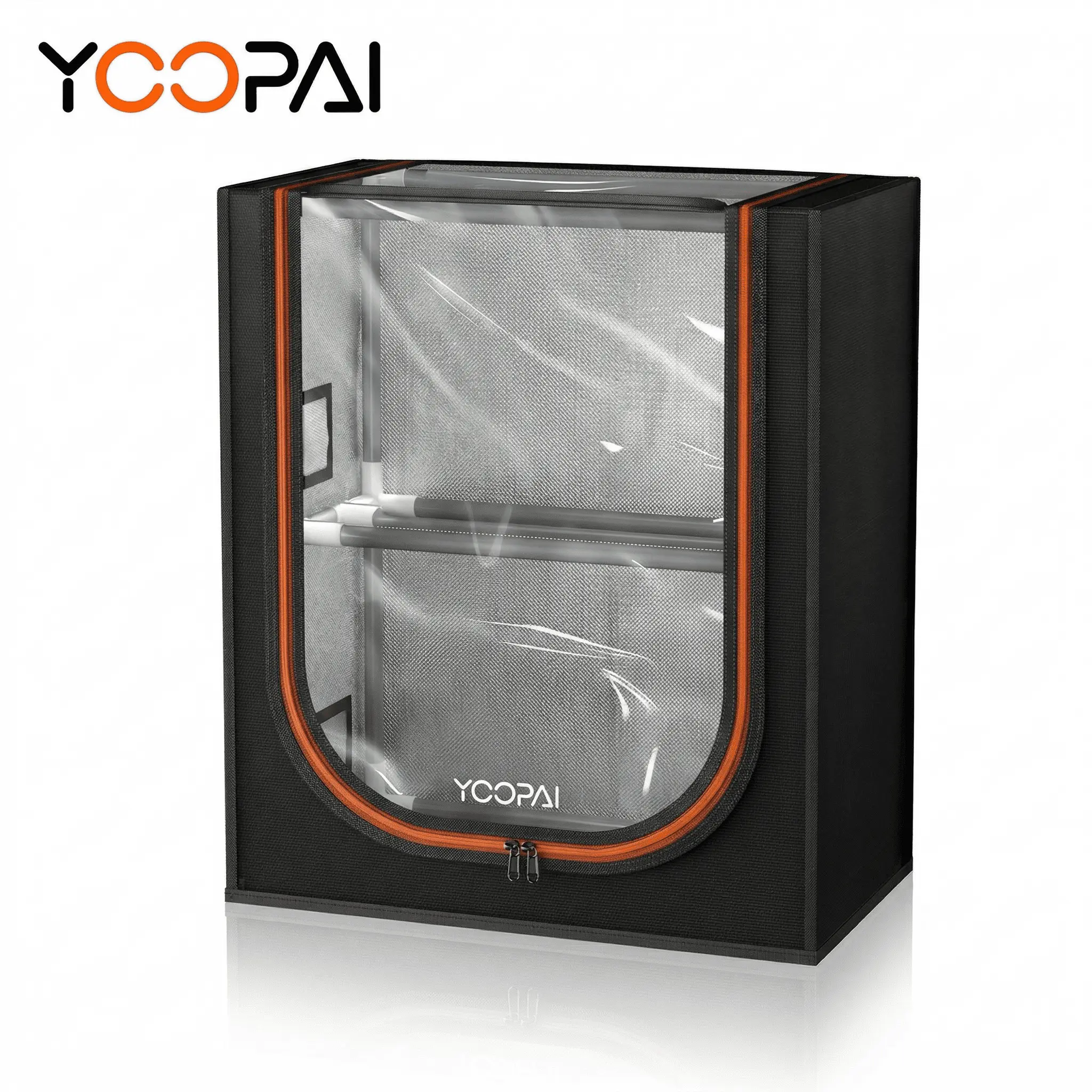 YOOPAI 3D Printer Filament Storage Box Black Color– 2 Tier Filament Storage Rack with Fabric Cover, Holds Up to 12 Rolls 1KG – 3D Filament Storage Organizer for Home, Workshop & Studio