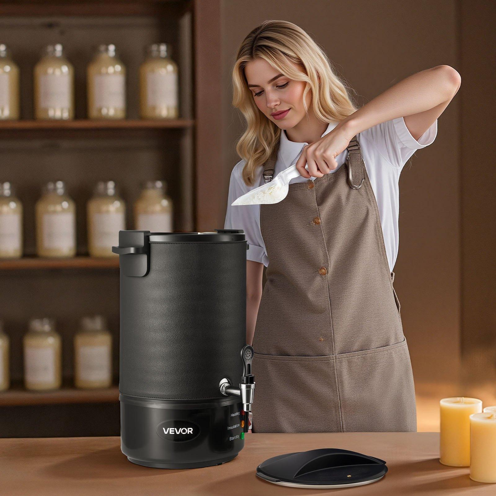 【Father's Day gift】VEVOR Wax Melter for Candle Making, 8.5 Qts, Fast and Even Heating, with Easy Pour Spout and Temperature Control, Grooved Base for Non-Stick and Smooth Flow, Wax Melting Pot for Making Candles Soaps