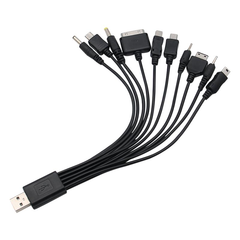 Universal USB To Multi Plug Cell Phone Charger Cable 10 to 1 USB Cable  Charger Cable