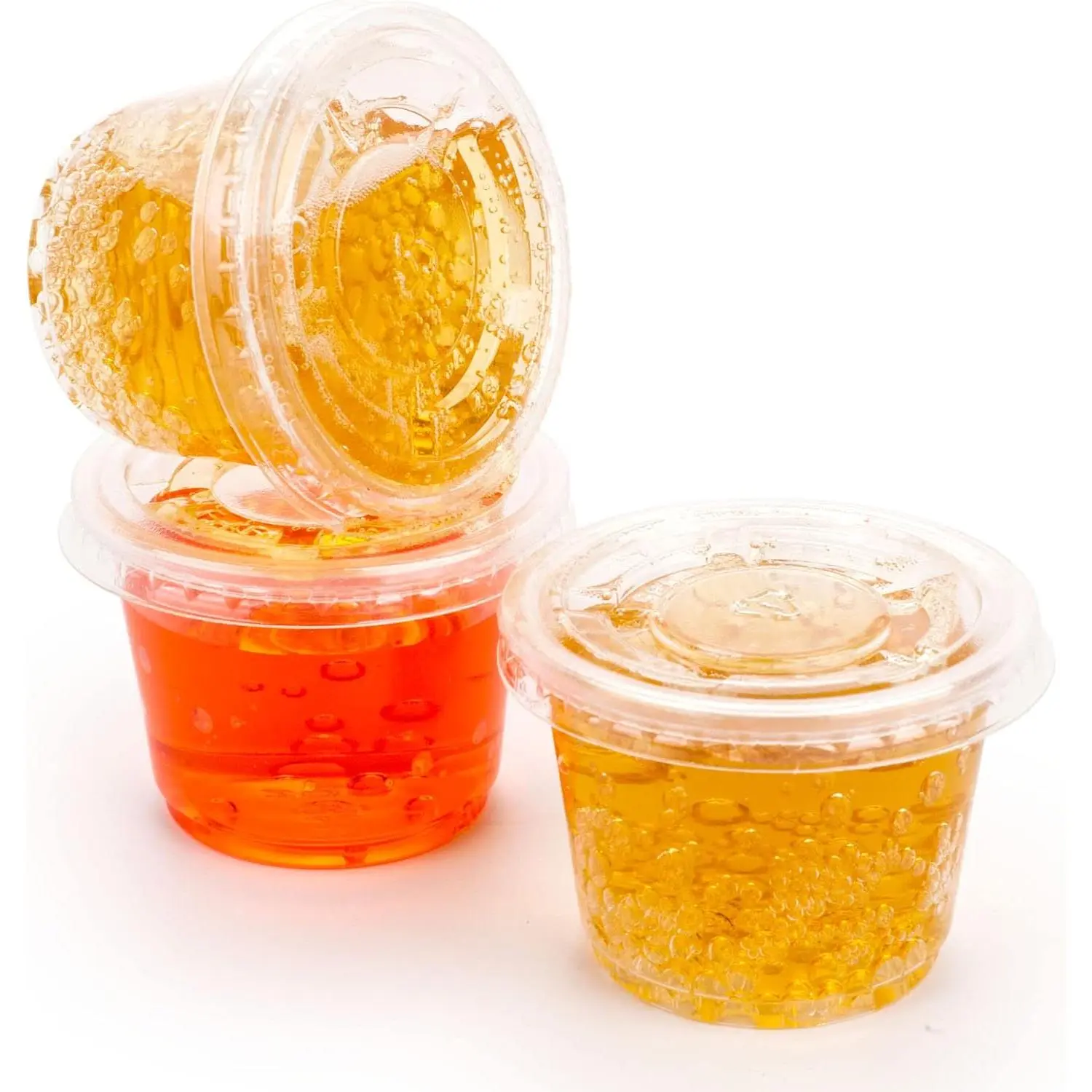 , 1oz-125sets Clear Plastic Jello Shot Souffle Cups with , Sampling Cup…