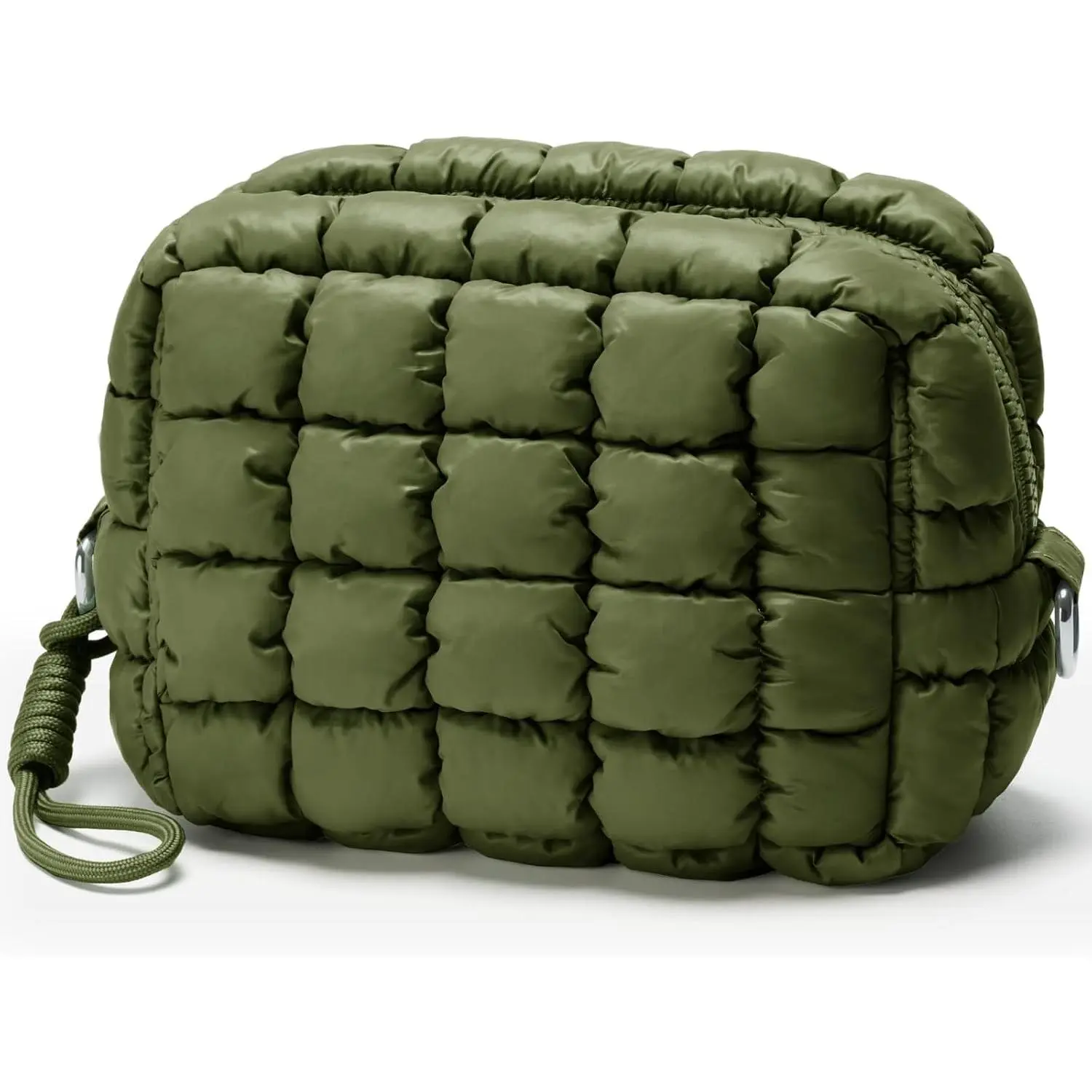 Quilted Makeup Bag Puffy  Bag Cute Puffer Travel Toiletry Bag for Women, Small Makeup Pouch for Purse Quilted  Pouch for Essentials Toiletries,  for Women, Girls