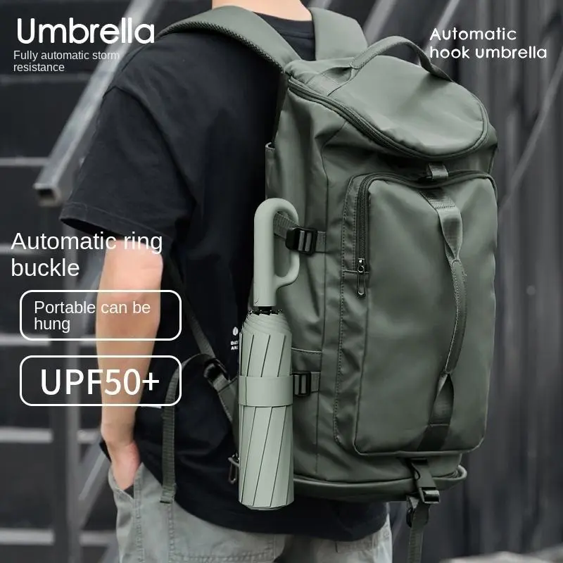 Folding Strong Windproof 10k Automatic Umbrella, 20 Keel Buckle Sunshade, Men's & Women's Rain Parasol, Large Size for Outdoor Use, Portable