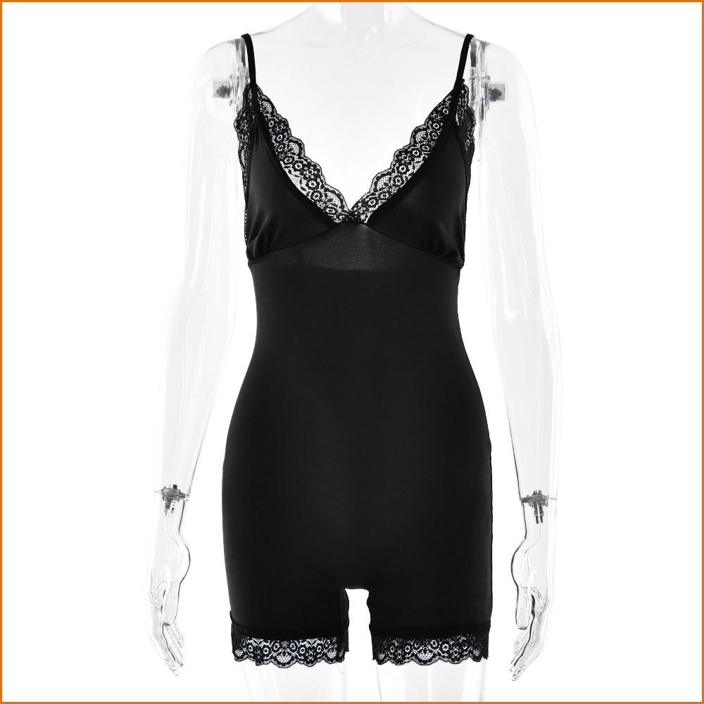 KODA & CO 04 Lace Trim Sleeveless Bodysuit For Women Adjustable Spaghetti Strap High Waist Sexy Shapewear KODA & CO 04 Lace Trim Sleeveless Bodysuit For Women Adjustable Spaghetti Strap High Waist Sexy Shapewear