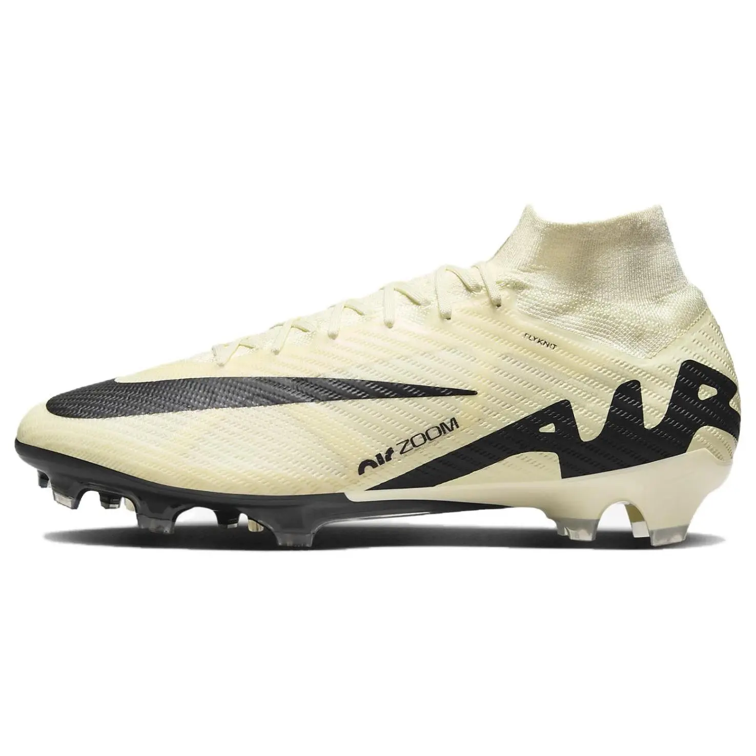 Nike Mercurial Superfly 9 Elite FG Soccer Cleats for Men and Women – Yellow-Black, Comfortable Mid-Cut, Cushioned, Durable, Natural Grass Verifiable, with credentials and supporting global authentication