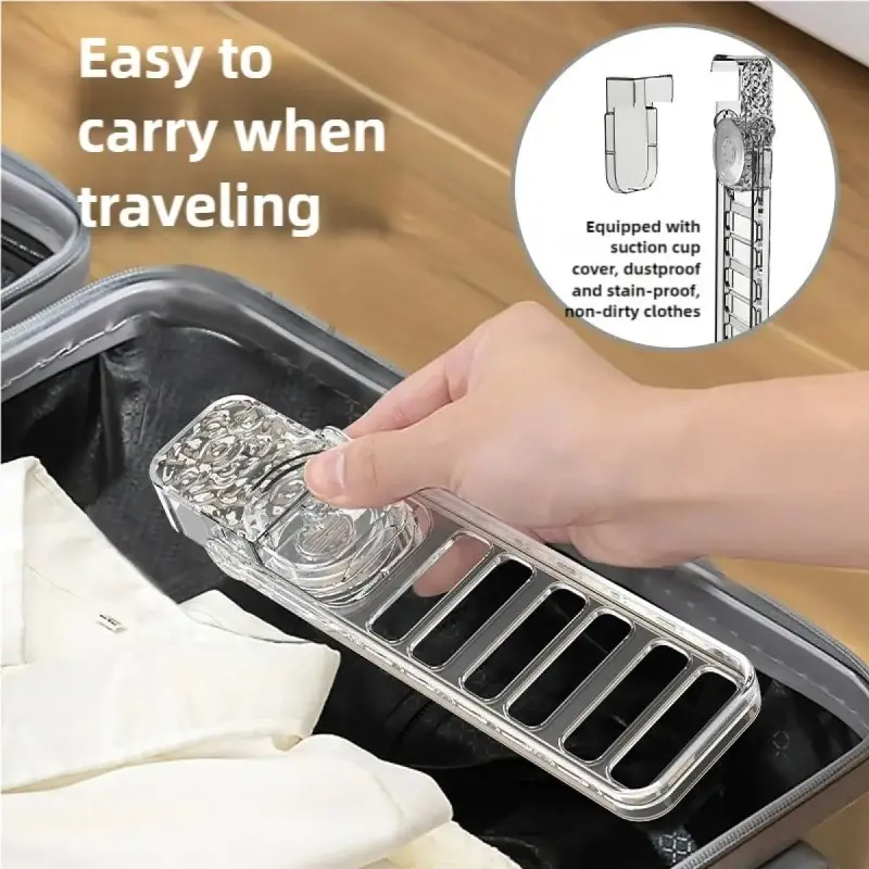 No-Drill Wall-Mounted Clothes Rack, 90° Foldable 6-Hole Hanging Rod, Closet Bathroom Drying Storage Shelf, Space-Saving Organizer