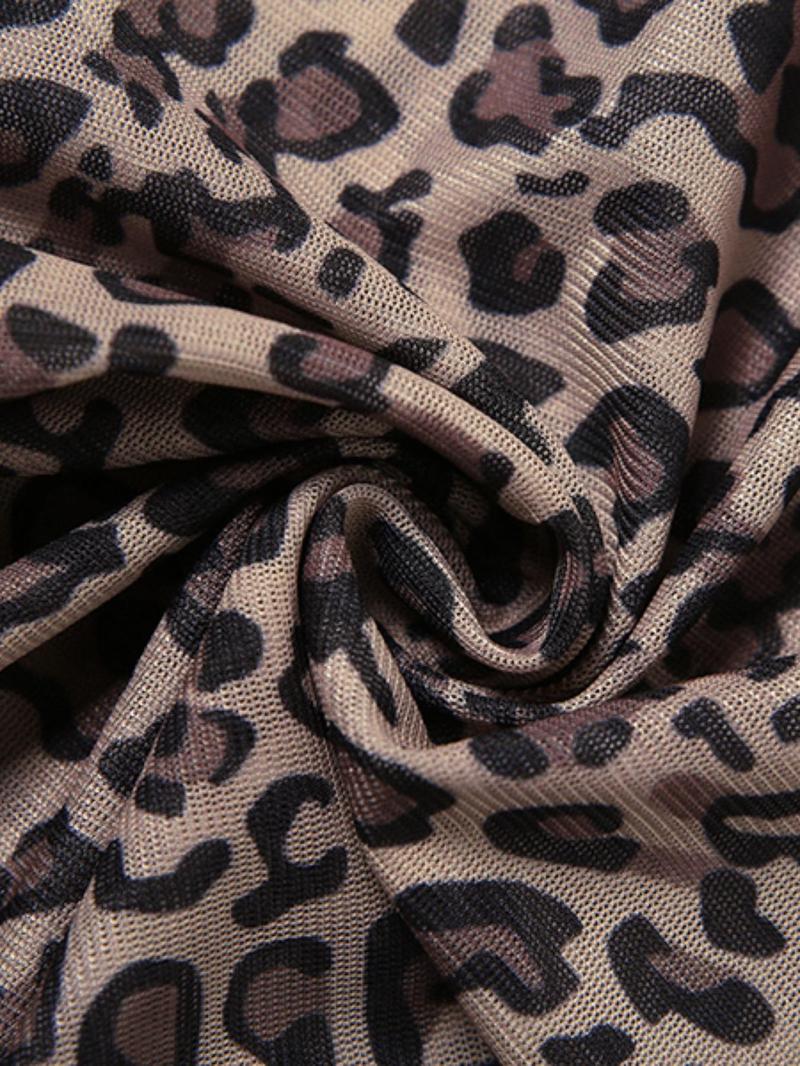 Women's Leopard Print Jumpsuit, Skinny Jumpsuit, Fashion Casual Sexy Jumpsuit for Daily Outdoor Wear, Women Jumpsuits for Summer