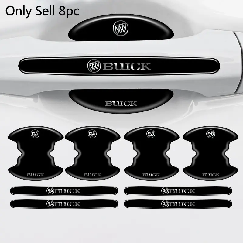8pc Car Stlying Door Handle Bowl Anti-scratch Protective Stickers Stickers For Cars Car Styling Decals Automobile Decals Automotive Decals For Buick Century Excelle XT Regal LaCrosse Encore Park Avenue Envista GL8 Accessories