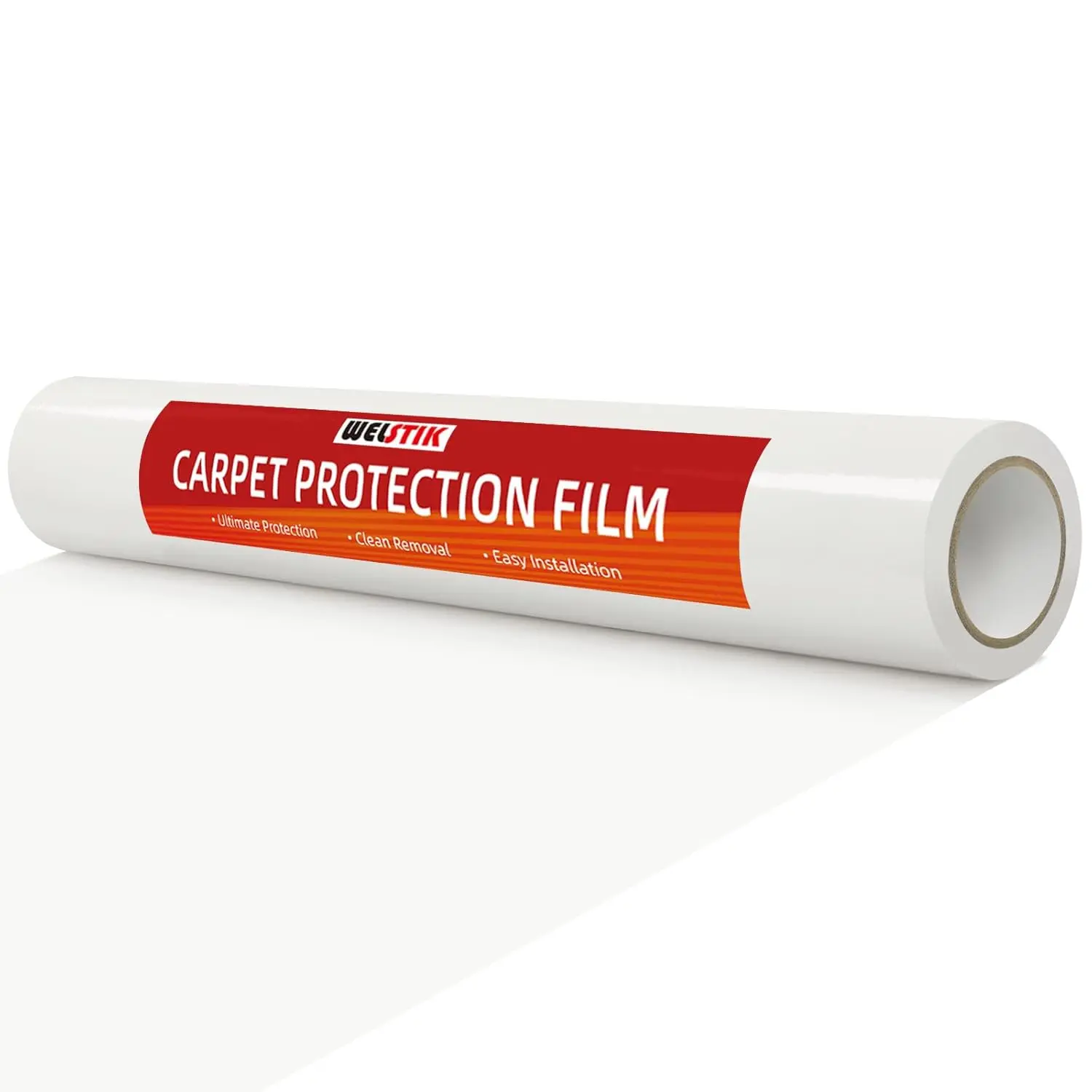 Clear Carpet Protector Film 24" x 200' Single Roll Clean-Removing Rugged Plastic Carpet Protector for Surface Protection During Construction Alteration or Painting