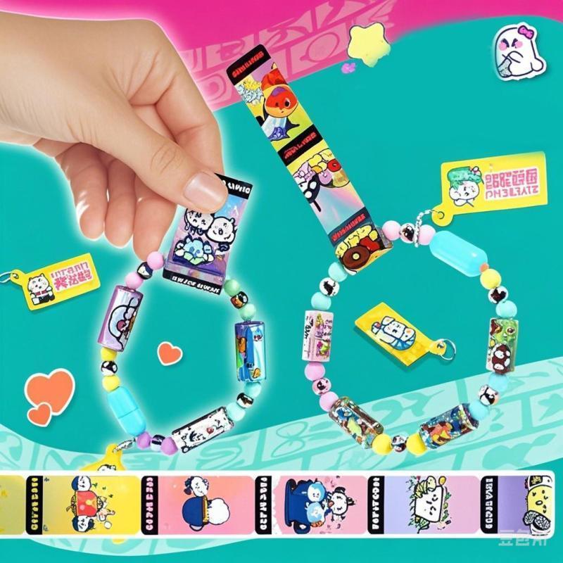 70/140Pcs﻿ Hot Sticker Creative Funny Stationery Stick Rolls Stickers Bracelet Colorful Birthday Present