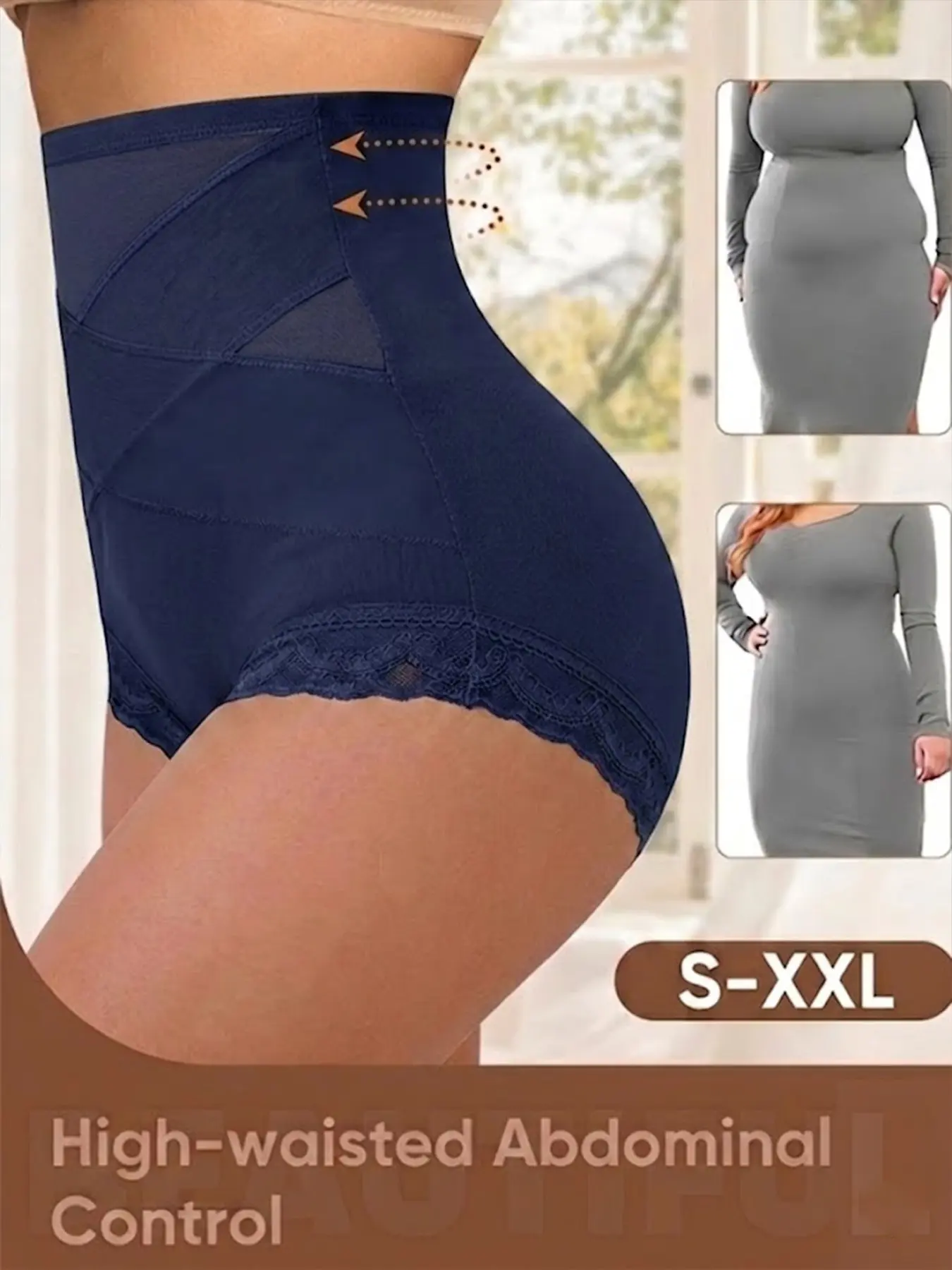 High Waist Belly Control Pants for Women, Cross Compression Postpartum Shaping, Seamless Tight Body Shaper, Butt Lifting Waist Cinch