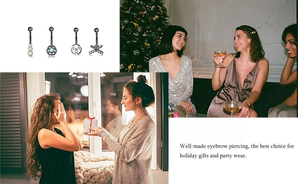 6PCS Black Eyebrow Ring Set | 16G Stainless Steel Curved Barbells & Hoop | Versatile Jewelry for Rook, Daith, Vertical Labret & Belly Piercing 6PCS Black Eyebrow Ring Set | 16G Stainless Steel Curved Barbells & Hoop | Versatile Jewelry for Rook, Daith, Vertical Labret & Belly Piercing