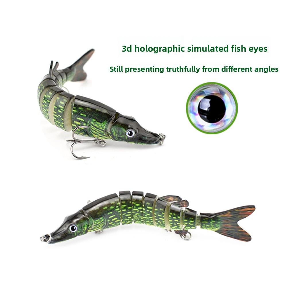 9 Segments Jointed Fishing Lure 130mm 17g Hard Bait Sinking Swimbait Realistic Multi Jointed Lure for Pike Bass Musky Freshwater Fishing Lures