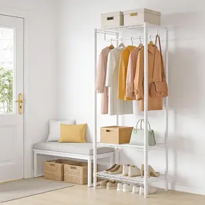 GAOMON Heavy Duty Clothes Rack with Adjustable Shelves for Hanging Cloth, 70.5" H Compact Small Clothing Rack, for Dorm Corner Bedroom