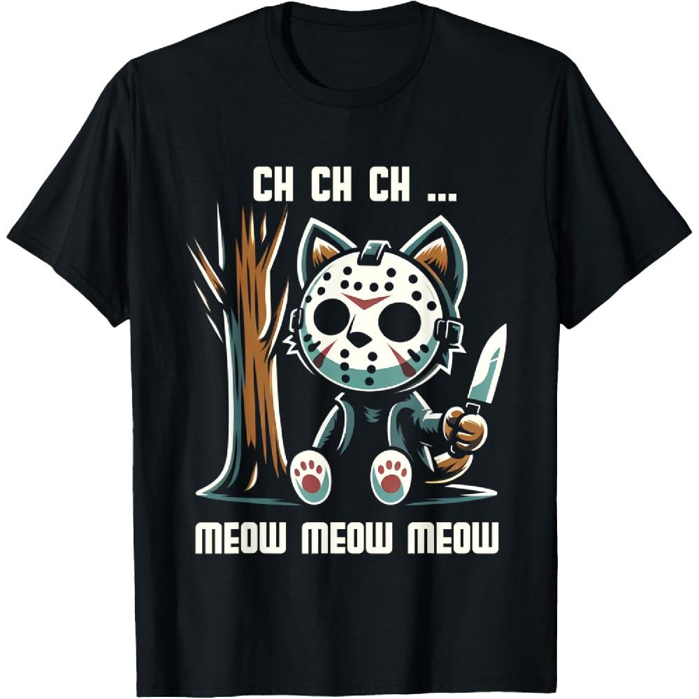 Vintage Cat Movie Horror Lovely Animal Classic Meow Kitten Men Women Girls Kids T-Shirt