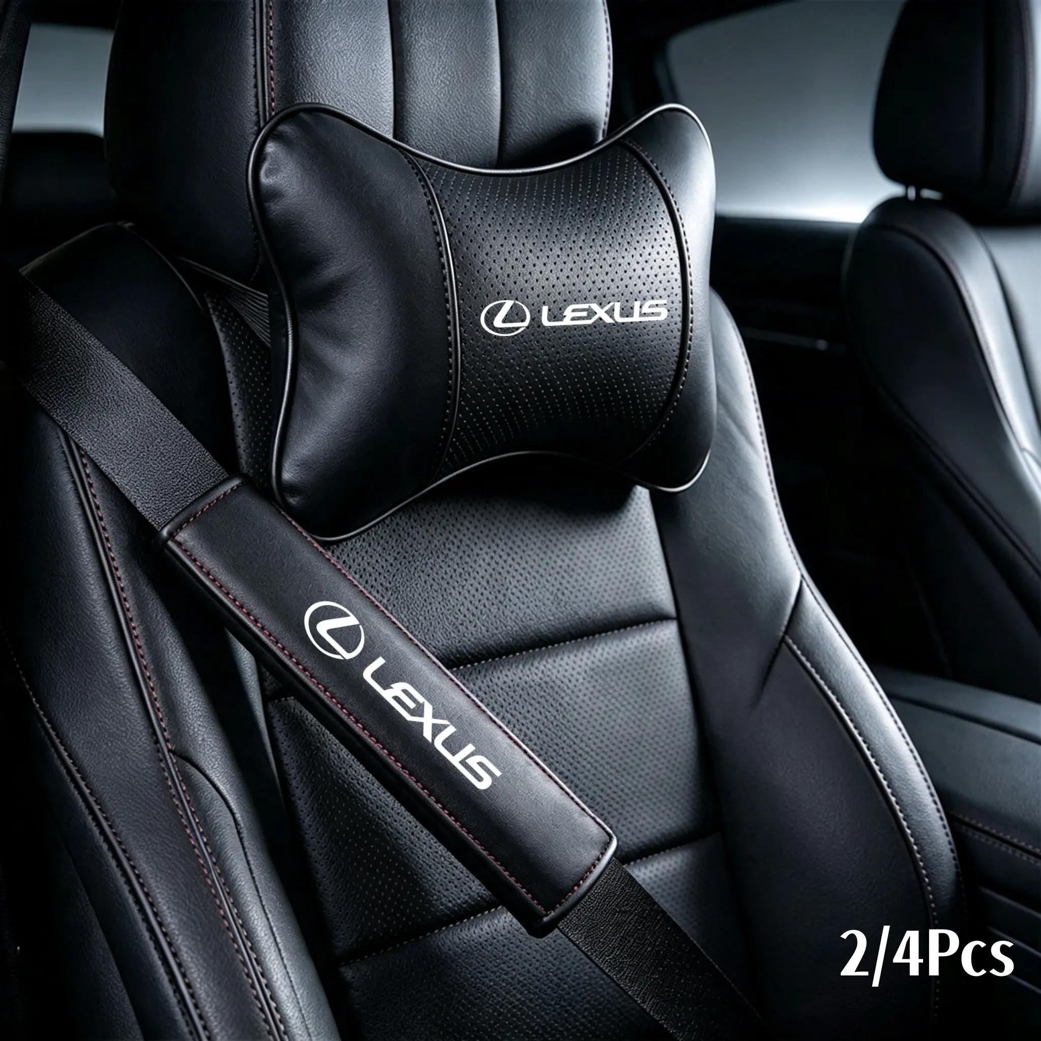 Car Seat Headrest Rest Neck Pillow Cushion Seat Belt Shoulder Pad Automotive Car Accessories For Lexus RX330 IS250 Ct200h ES300h RX350 IS300h NX300h RX400h RX450h UX250h