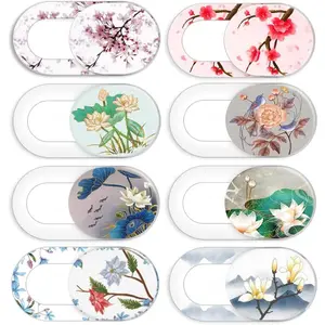 8 Pack Cute Flower Ultra-Thin Webcam Cover Slide, Universal Camera Privacy Protector Fits Cellphone, Laptop, Desktop PC, Tablet