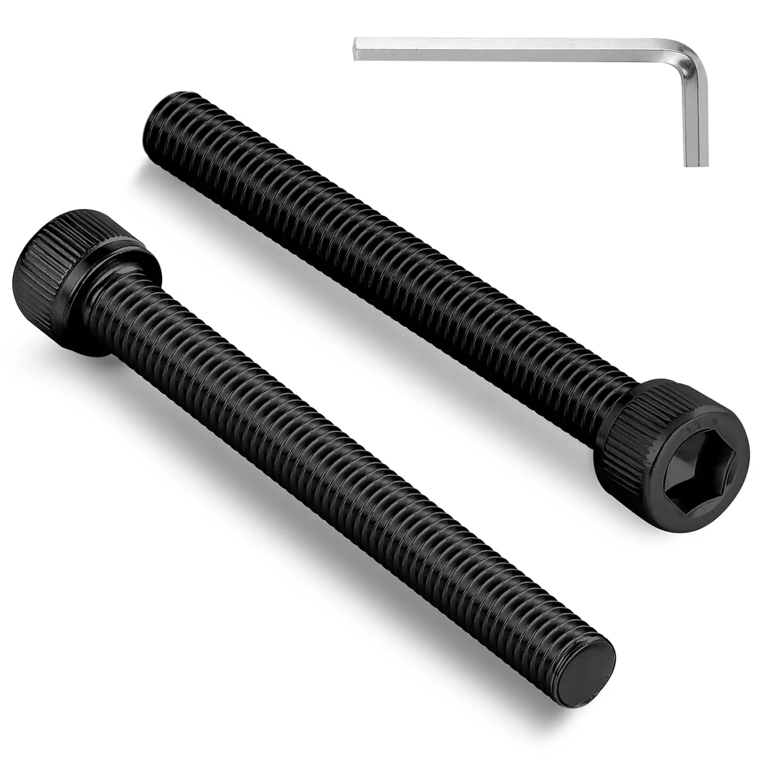 120pcs M3 x 40mm Hex Socket Head Cap Screws Bolts, 12.9 Grade Alloy Steel, Black Oxide Finish, Allen Socket Drive, Full Thread, with Hex Spanner