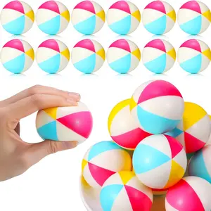 24 Pcs Mini Beach Stress Balls 2.5 Inch Foam PU Relief Stress Ball Mini Rainbow Blow Up Beach Balls Toys for Girls Boys Birthday Beach Hawaiian Party Favors Summer Water Games (Bright Color)fidget toys