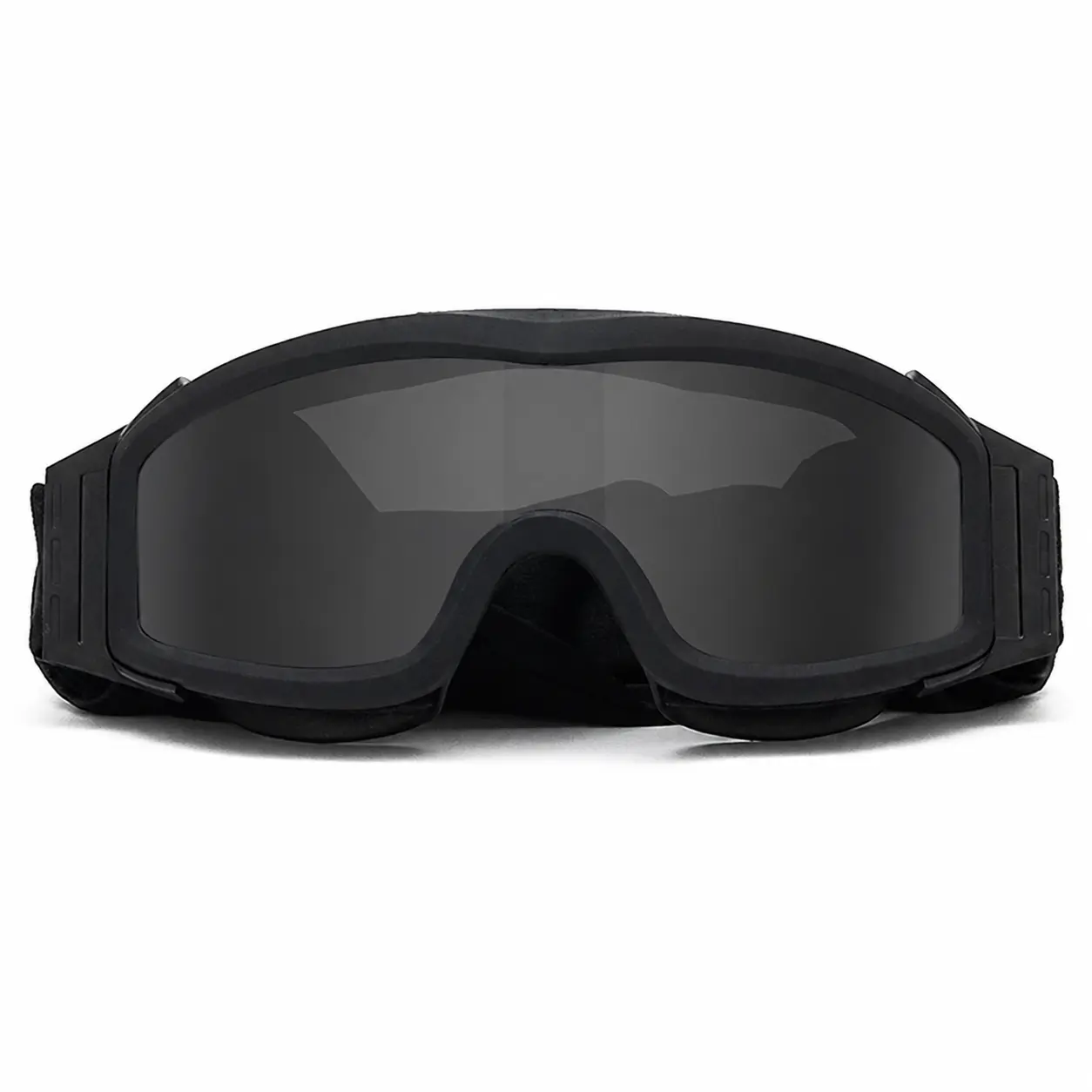 High-Performance Tactical Goggles with Impact-Resistant Polycarbonate Lenses, Fog-Free Ventilation, Adjustable Strap, and Universal Helmet Compatibility for Airsoft, Paintball, and Outdoor Shooting Sports