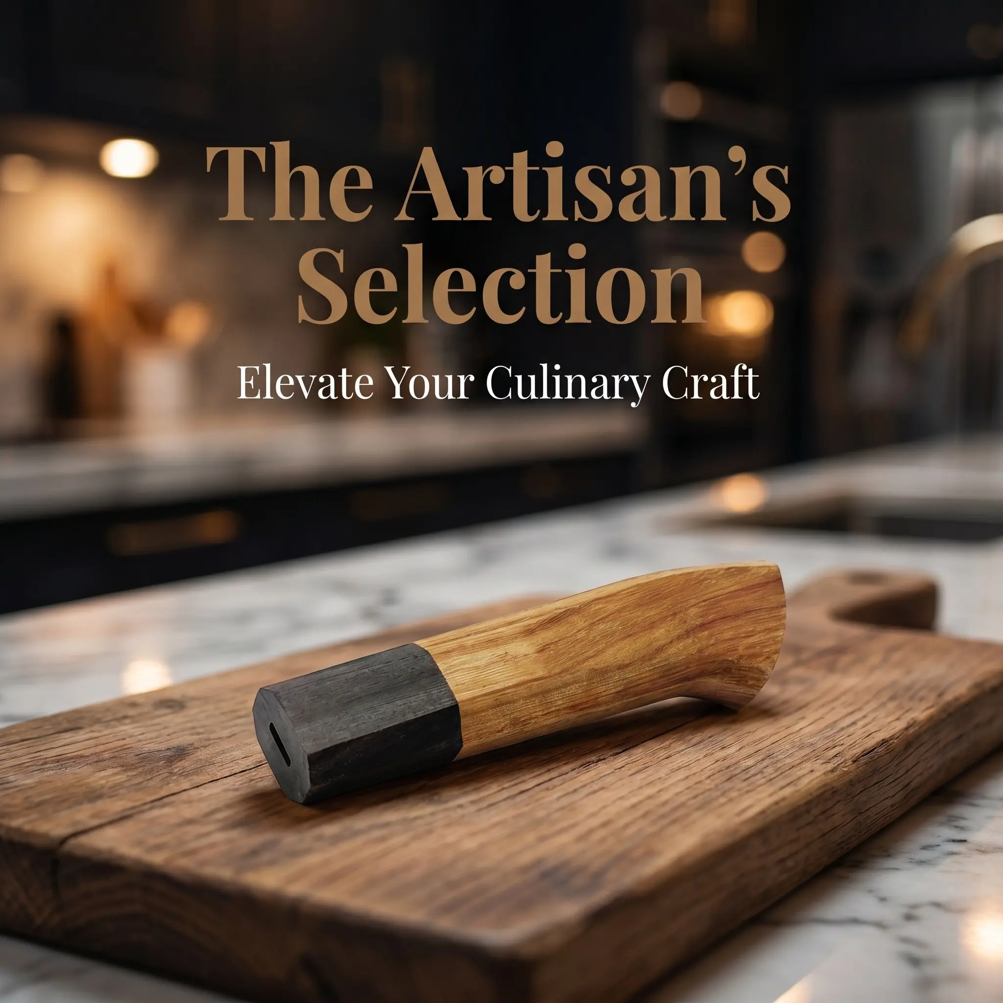 DIY Handmade Solid Wood Octagonal Knife Handle, Ebony and Rosewood, Natural Wood Material, Ideal for Knife Renovation or Customization