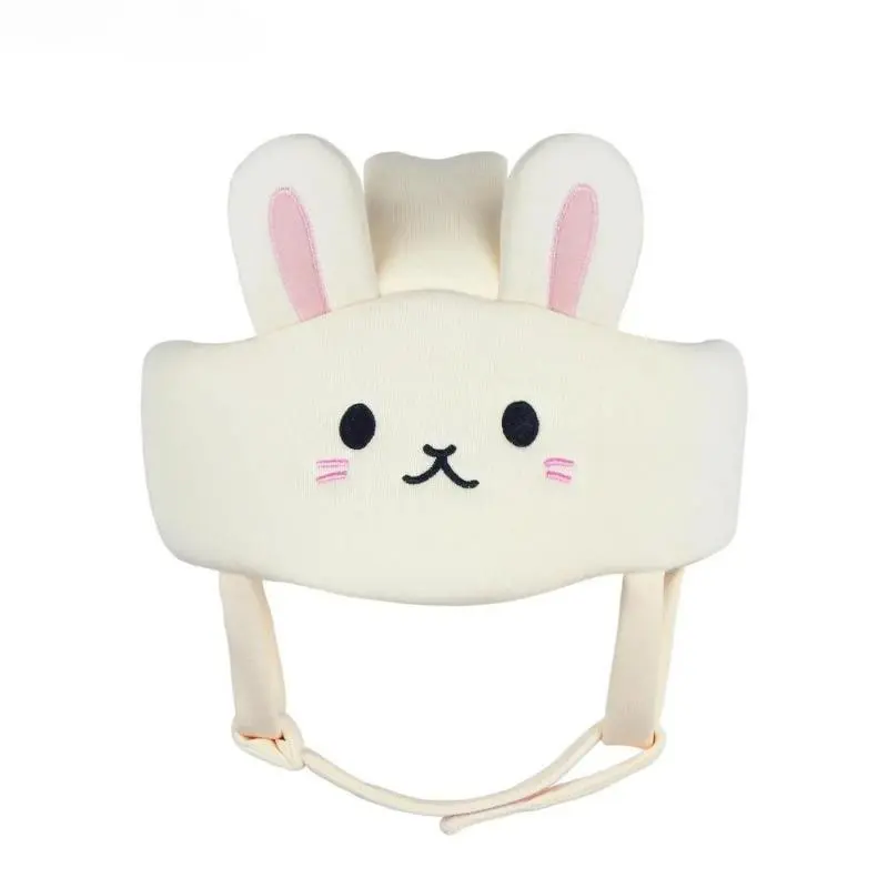 Toddler Padded Safety Helmet - Cute Cartoon Bunny Ears Caps with Designs, Unisex Adjustable Breathable Injury Prevention Anti-Collision Cap for Indoor Activities