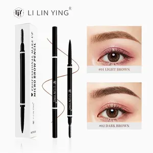 2026 New Ultra-Fine Dual-Ended Eyebrow Pencil, Waterproof Long-Lasting Sweat-Resistant Natural Wild Brow Makeup, Lilinying 3D Eyebrow Pencil, Eyebrow Enhancer
