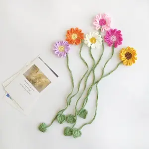 6 Pack Flower Crochet Bookmarks, Daisy Sunflower Personalized Crochet Bookmark, Perfect Gift for Women Book Lovers and Teachers