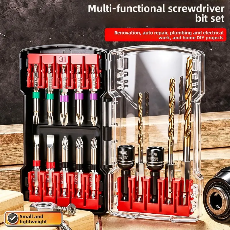 10 Piece Strong Magnetic High Torque Multi Functional Screwdriver Bit Socket Set Electric Drill Repair Tool Kit