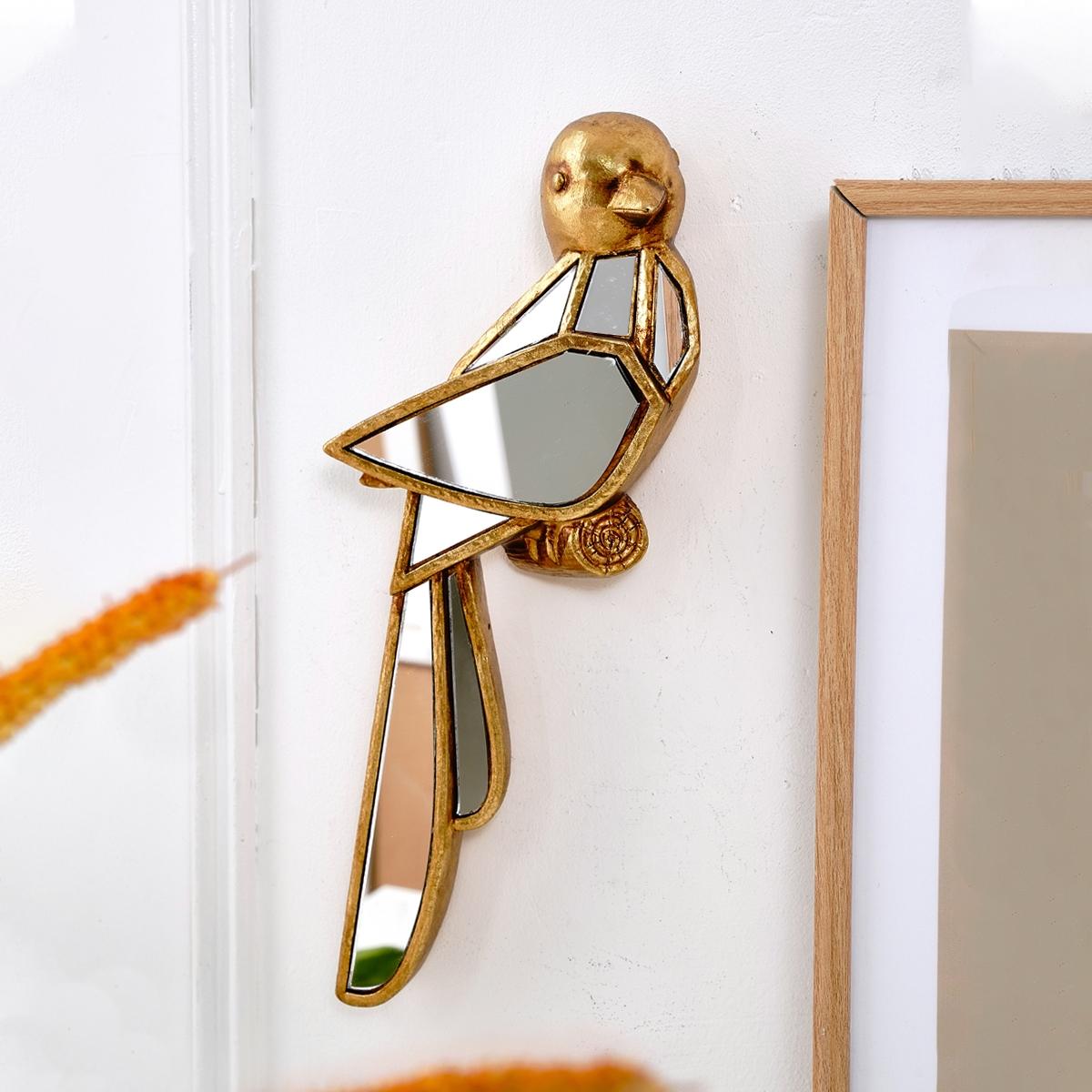 Resin Bird Wall Hanging Decor, Wall Ornaments, Creative Home Decoration Craft, Mirror Surface Design, Perfect Gift for Animal Lovers