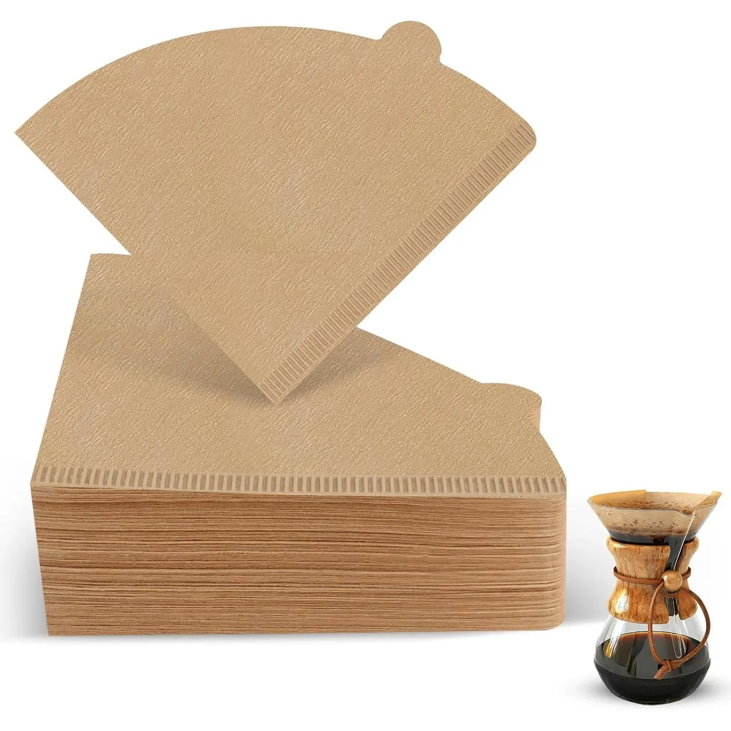 210 Count Coffee Filters #2, Size 02 Cone Coffee Filters, 1-4 Cups Unbleached Disposable Coffee Filter - No Blowout & Tear-Resistant, Number 2 Coffee Filters for Pour Over and Drip Coffee Maker