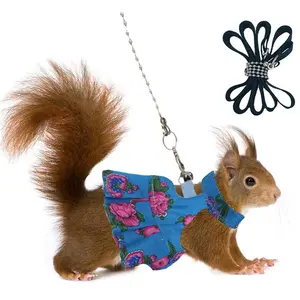 Split Back Vest Style Squirrel Leash, Flower Branch Tail Groundhog Pet Fox Bite-Proof Chest Harness Dress, 1 Piece Pet Product
