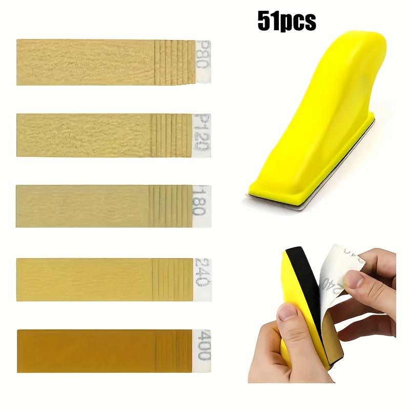 Mini Sander Kit, 51pcs/set Mini Sander & Sandpaper, Abrasive & Finishing Products for Small Projects, DIY Crafts, Wood Finishes, Small Space Polishes