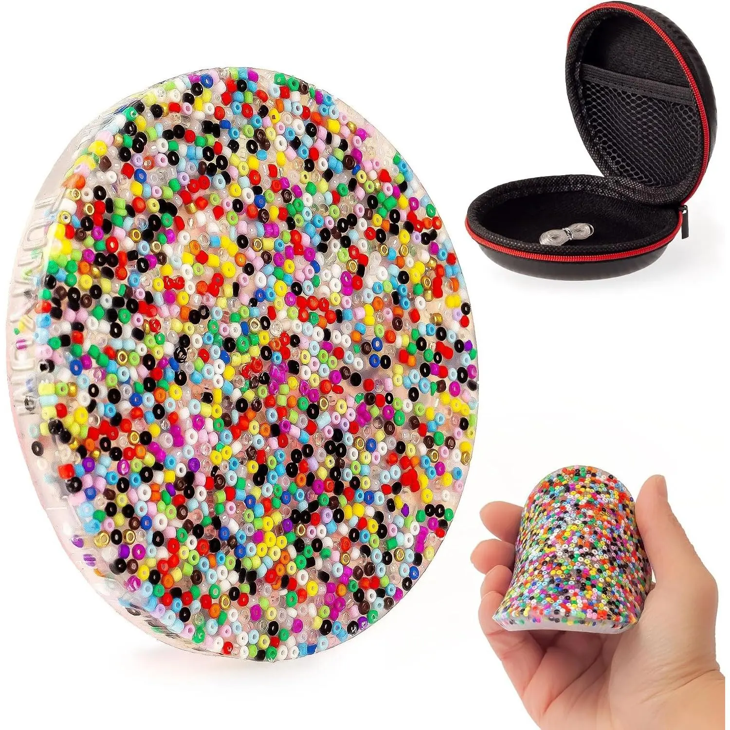 2pcs – Non-Sticky Silicone Skin Picking Fidget Toys & Picking Pad for Dermatillomania, ADHD & OCD; Ideal for Kids & Adults (10CM/3.9") with 1 Carry Case