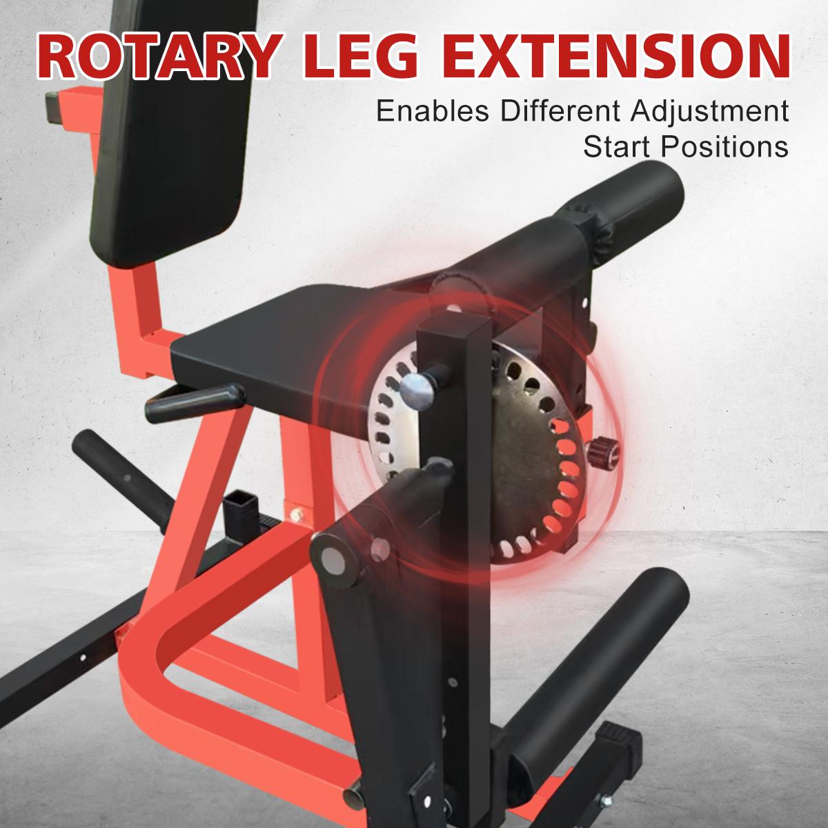 [Fahuac] Adjustable Leg Extension and Curl Machine, Heavy Duty Leg Rotary Extension Machine for Lower Body Workouts, Multifunctional Home Gym Weight Machine, Fits 1" or 2" Weight Plates