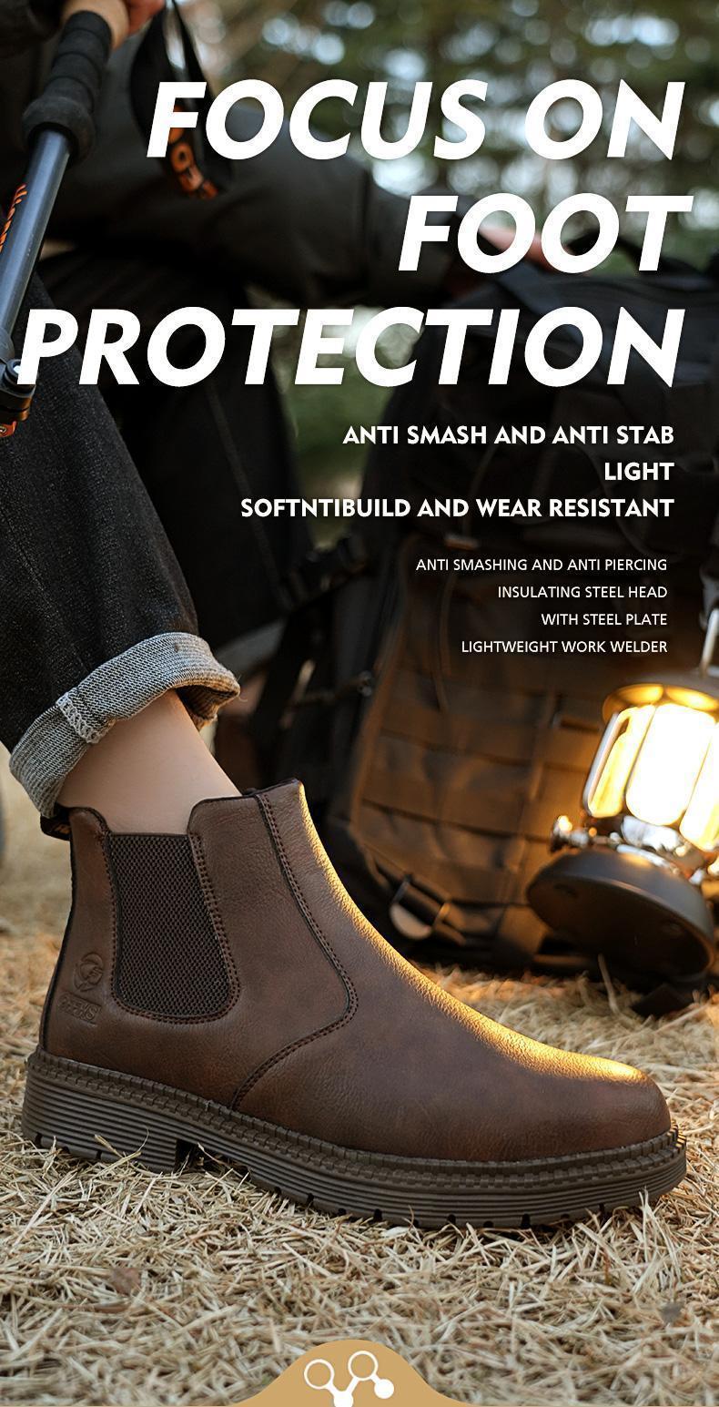 Dynamic Splash-proof Smash-proof Puncture-proof Breathable Safety Shoes Unisex Chef Work Shoe Waterproof Anti-slip Durable Outdoor Comfortable for Delivery Drivers Courier Transport Carpentry Woodworking Trade Shops Men Women