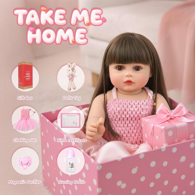 *Realistic Reborn Baby Dolls 22" Full Body Vinyl Real Life Like Bebe Dolls for Girls and Boys Realistas Lifelike Muñecas para Niñas with Birth Certificate and Feeding Kit Toys for Kids Age 3+   sonny angels