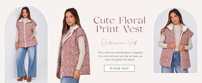 Imily Bela Womens Floral Oversized Puffer Vest Cap Sleeve Winter Warm Puffy Quilted Jackets Coa Imily Bela Womens Floral Oversized Puffer Vest Cap Sleeve Winter Warm Puffy Quilted Jackets Coa