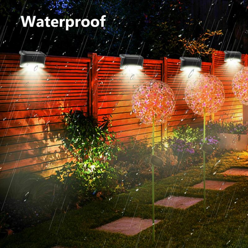 4pcs Solar Step Lights Outdoor Waterproof, Solar LED Bright Deck Lights, Solar Led Lights Outdoor for Garden, Courtyard, Steps, Sidewalks, Rail, Balcony, Easy To Install | White Lights, Christmas Decorations Lights 4pcs Solar Step Lights Outdoor Waterproof, Solar LED Bright Deck Lights, Solar Led Lights Outdoor for Garden, Courtyard, Steps, Sidewalks, Rail, Balcony, Easy To Install | White Lights, Christmas Decorations Lights