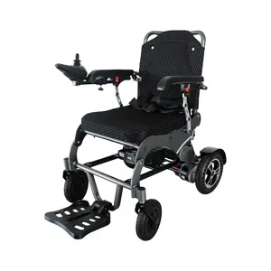 Wheelchair Foldable Lightweight for Adults, Motorized Wheelchair 15 Miles Range, 250W Motor w/Electromagnetic Brake, 100kg Capacity  – Portable Mobility Aid – Compact Travel Power Chair
