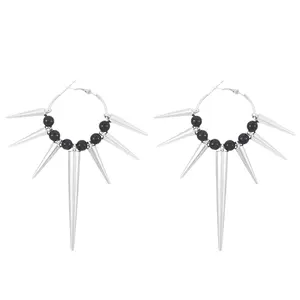 Vintage Spider Dark Gothic Style Rivet Earrings, Unique Punk Hip-Hop Rock Street Earrings