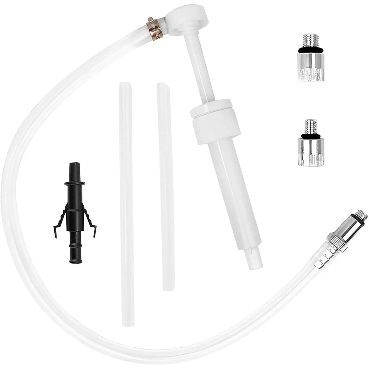 Transmission Fluid Pump Kit, Fluid Pump for Standard Quart Bottleswith 3/8 Inches Metal Swivel & Adapter, 8cc Per Pump Stroke, Transmission Fluid Pump Kit for   (White)