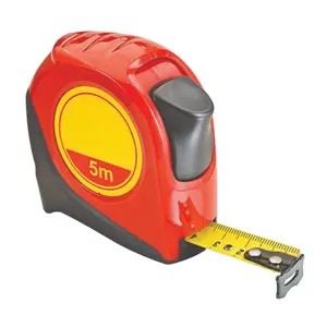 Precise retractable metric pocket tape measure, with nylon coating, automatic adjustment tail hook and steel belt clip