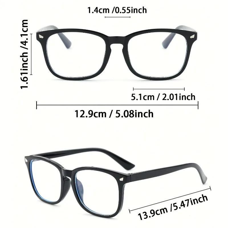 Classic Square Men's and Women's Fashionable Anti Blue Light Glasses Suitable for Daily Wear