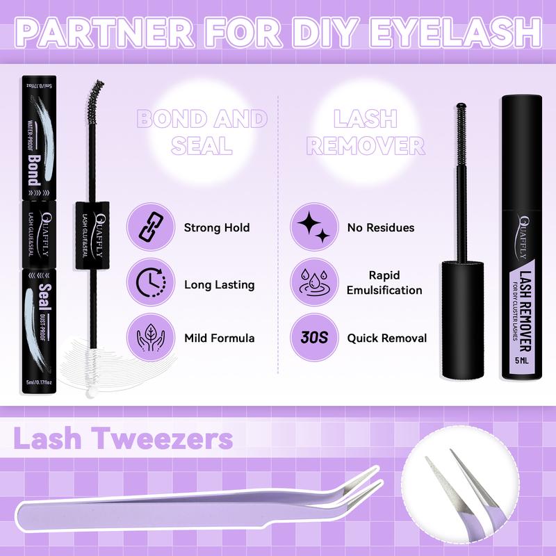 5 in 1 Eyelash Kit, Eyelash Extensions Kit, Including Eyelash Glue, Eyelash Remover, Eyelash Curler, Eyelash Brush, Eyelash Tweezers, Eye Makeup Tool for Women, Cosmetic, Black, Diy Eyelash Extensions, Eyelash Set