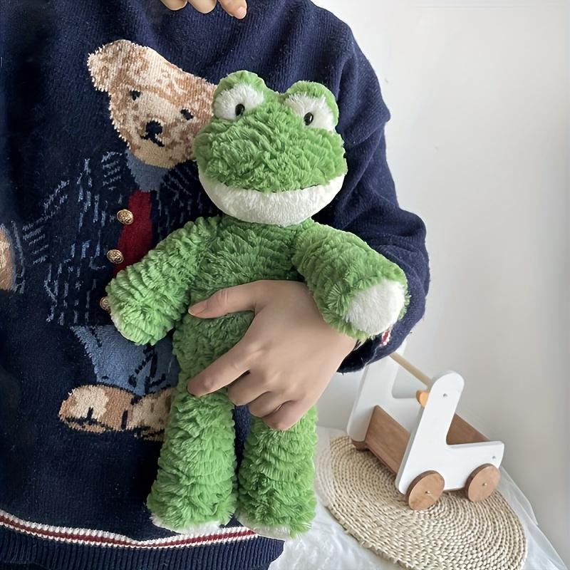 Green Frog Plush Toy - A soft polyester-filled animal, a comfortable sofa cushion, home décor, and an ideal birthday gift for women.