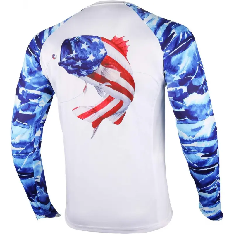 Palmyth Men's UPF 50+ Fishing Shirt American Flag Redfish Long Sleeve Sun Protection HoodiePalmyth Men's UPF 50+ Fishing Shirt American Flag Redfish Long Sleeve Sun Protection Hoodie